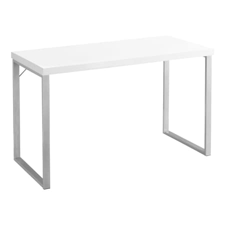 Monarch Specialties Computer Desk, Home Office, Laptop, 48"L, Work, Metal, Laminate, White, Grey, Contemporary, Modern I 7154